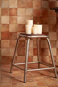 Background tile, Effect terracotta, Color beige,brown, Style designer, Glazed porcelain stoneware, 22.3x22.3 cm, Finish antislip