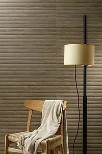 Background tile, Effect wood, Color beige,brown, Ceramics, 33.3x100 cm, Finish matte