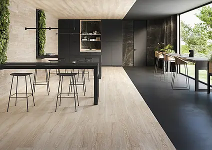 Effect wood, Color beige, Background tile, Glazed porcelain stoneware, 24x151 cm, Finish antislip