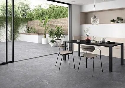 Basistegels, Look betonlook, Kleur grijze, Ongeglazuurd porseleinen steengoed, 90x90 cm, Oppervlak antislip