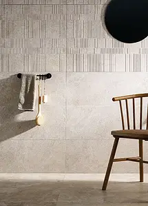 Background tile, Effect sandstone, Color beige, Ceramics, 33.3x100 cm, Finish matte