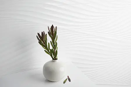 Grundflise, Effekt ensfarvet, Farve hvid, Keramik, 33.3x100 cm, Overflade mat