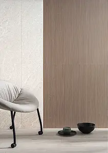 Background tile, Effect wood, Color grey, Ceramics, 33.3x100 cm, Finish 3D