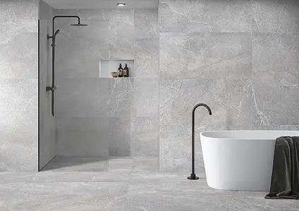 Background tile, Effect other stones, Color grey, Unglazed porcelain stoneware, 60x120 cm, Finish antislip