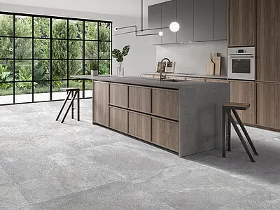 Background tile, Effect other stones, Color grey, Unglazed porcelain stoneware, 90x90 cm, Finish matte
