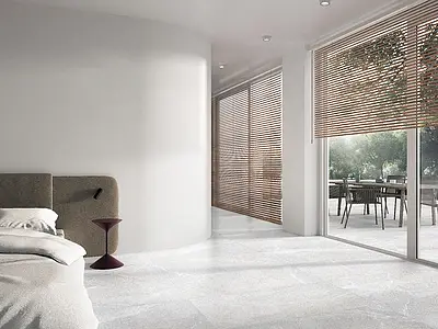 Background tile, Effect other stones, Color white, Unglazed porcelain stoneware, 60x120 cm, Finish matte