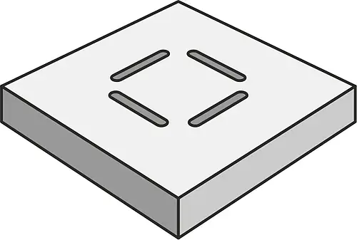 Peronda, Manhattan, MANHATTAN SQUARE CORNER DRAINAGE GRATE WHITE