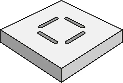 Peronda, Nature, NATURE SQUARE CORNER DRAINAGE GRATE WHITE