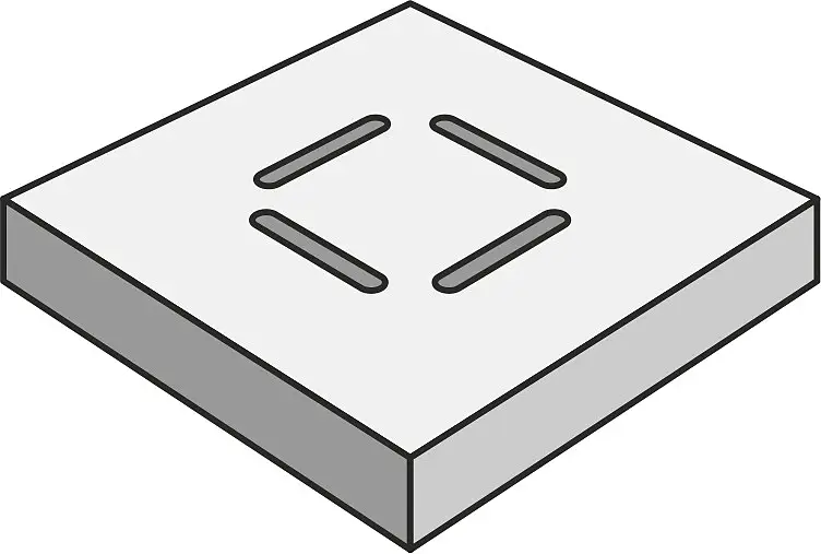 Peronda, Planet, PLANET SQUARE CORNER DRAINAGE GRATE WHITE
