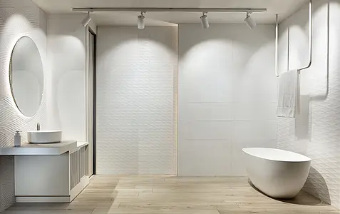 Background tile, Effect wood, Color beige, Glazed porcelain stoneware, 24x151 cm, Finish antislip