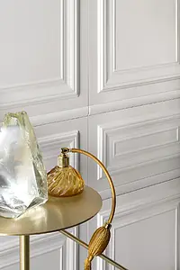 Background tile, Color white, Style boiserie, Ceramics, 20x40 cm, Finish Honed
