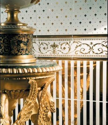 Керамическая плитка Grand Elegance Gold производства Petracer&prime;s Ceramics, Стиль барокко, Фактура золото и драгоценные металлы