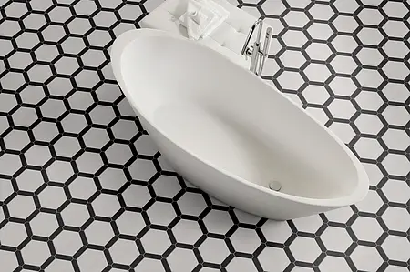 Background tile, Effect unicolor, Color white, Glazed porcelain stoneware, 20x23 cm, Finish matte