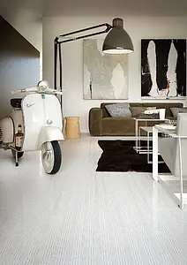 Background tile, Color white, Style art déco,handmade, Glazed porcelain stoneware, 60x60 cm, Finish matte