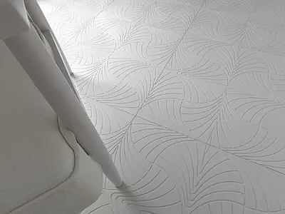 Hintergrundfliesen, Farbe weiße, Stil art deco,handgemacht, Glasiertes Feinsteinzeug, 60x60 cm, Oberfläche matte