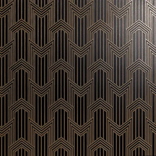 Petracer&prime;s Ceramics, Swing, Brass Geometria on matt black _Geometria ottone su fondo nero matt