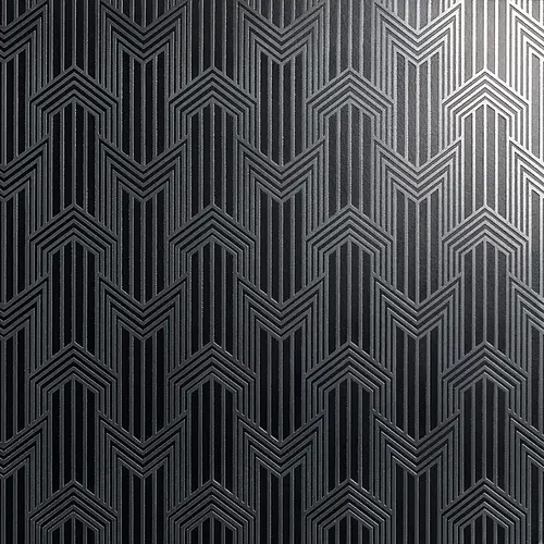 Petracer&prime;s Ceramics, Swing, Sterling silver Geometria on matt black _Geometria sterling silver su fondo nero matt