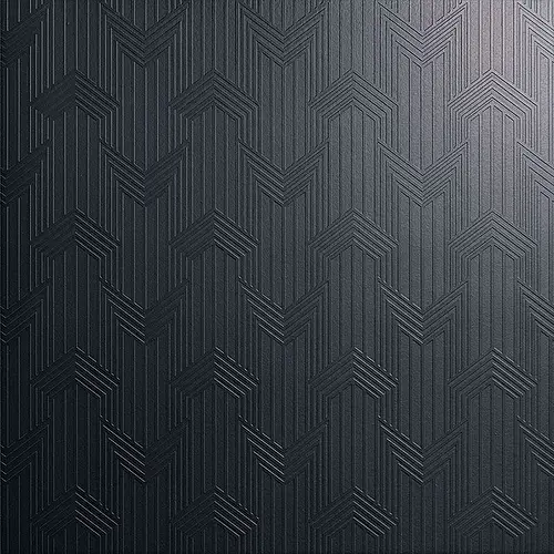 Petracer&prime;s Ceramics, Swing, Black Geometria on matt black _Geometria nero su fondo nero matt