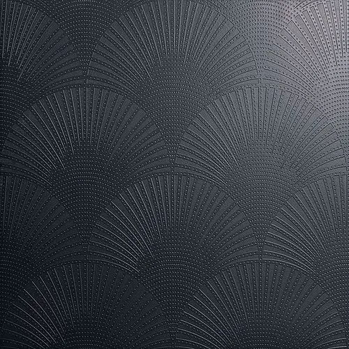 Petracer&prime;s Ceramics, Swing, Black Pavone on matt black _Pavone nero su fondo nero matt