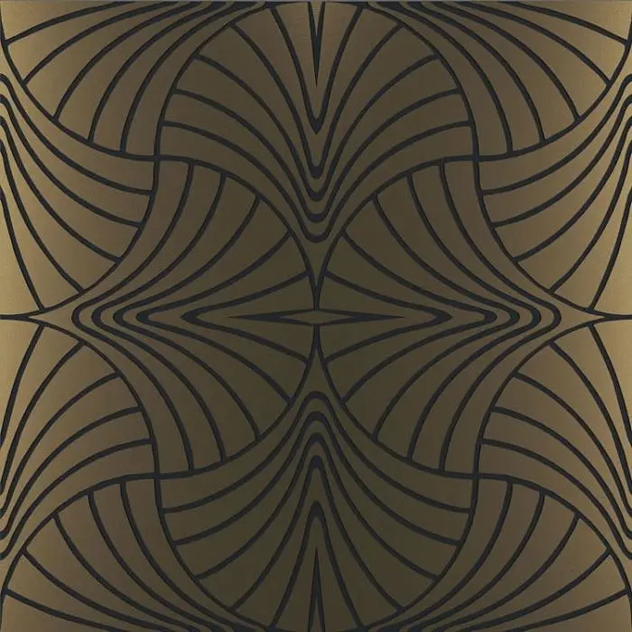 Brass Piuma on matt black _Piuma ottone su fondo nero matt Petracer′s Swing