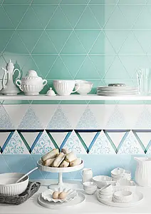 Background tile, Color white, Glazed porcelain stoneware, 17x17 cm, Finish glossy