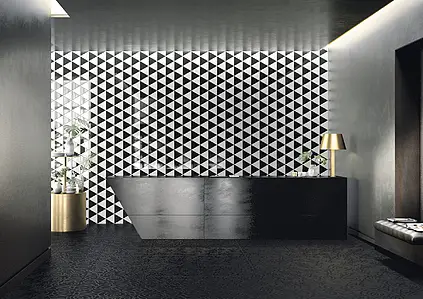 Background tile, Color black, Ceramics, 17x17 cm, Finish glossy