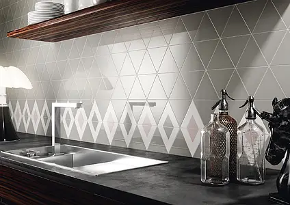 Background tile, Color grey, Glazed porcelain stoneware, 17x17 cm, Finish glossy