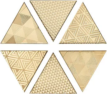 Petracer&prime;s Ceramics, Triangolo, TG D VIBRA 03_TRIANGOLO VIBRAZIONI ORO 17X17H15