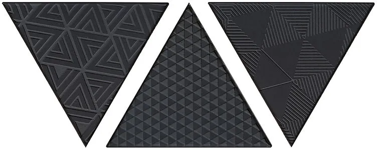 Petracer&prime;s Ceramics, Triangolo, TG D VIBRA 05_TRIANGOLO VIBRAZIONI NERO MATT 17X17H15