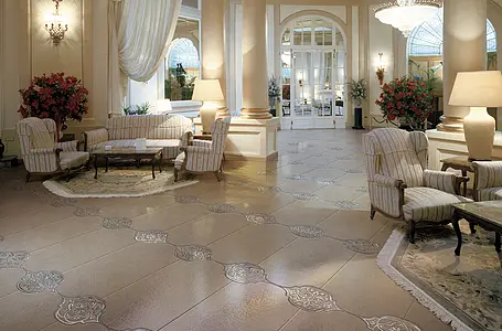 Background tile, Color beige, Glazed porcelain stoneware, 50x100 cm, Finish glossy
