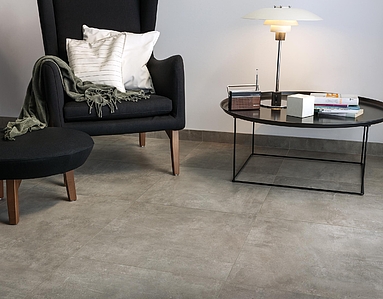 Фоновая плитка, Фактура под бетон, Цвет серый, Неглазурованный керамогранит, 60.4x60.4 см, Поверхность матовая