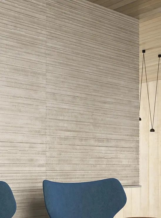 Background tile, Effect concrete, Color beige, Style designer, Unglazed porcelain stoneware, 60x119.5 cm, Finish matte