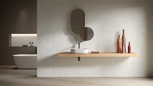 Grundflise, Farve hvid, Stil patchwork,designer, Uglaseret porcelænsstentøj, 60x120 cm, Overflade mat