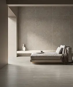 Background tile, Effect limestone, Color grey, Unglazed porcelain stoneware, 60x120 cm, Finish antislip