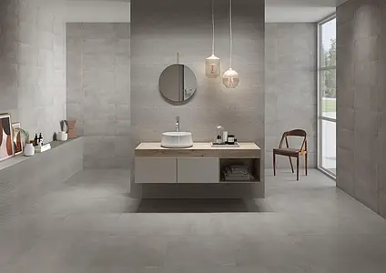 Background tile, Effect stone,metal, Color grey, Unglazed porcelain stoneware, 30x60 cm, Finish matte