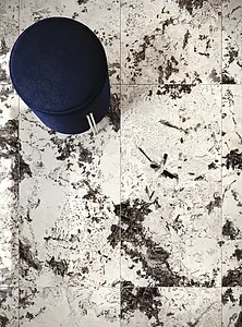Hintergrundfliesen, Optik stein, Farbe weiße, Unglasiertes Feinsteinzeug, 60x119.5 cm, Oberfläche polierte