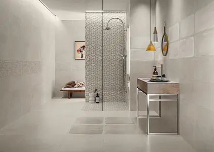 Background tile, Effect concrete, Color grey, Style designer, Unglazed porcelain stoneware, 30x60 cm, Finish matte