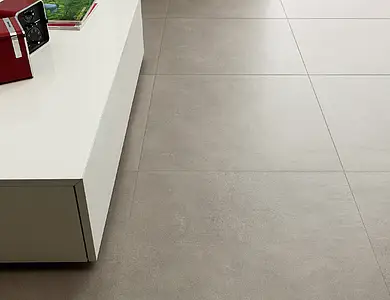 Background tile, Effect concrete,unicolor, Color grey, Unglazed porcelain stoneware, 60x60 cm, Finish matte