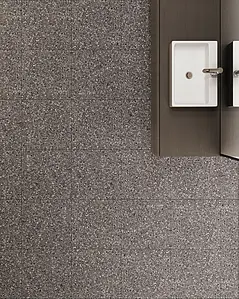 Background tile, Effect terrazzo, Color grey, Unglazed porcelain stoneware, 60x60 cm, Finish antislip