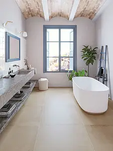 Background tile, Effect terracotta, Color beige, Glazed porcelain stoneware, 90x90 cm, Finish antislip