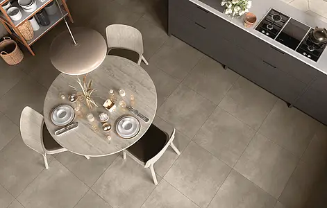 Background tile, Effect concrete, Color brown, Unglazed porcelain stoneware, 60x60 cm, Finish matte