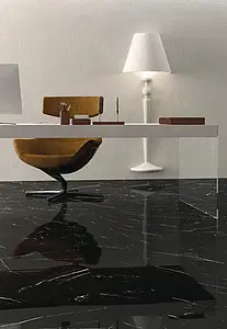 Grundflise, Effekt sten,other marbles, Farve sort, Uglaseret porcelænsstentøj, 60x60 cm, Overflade poleret