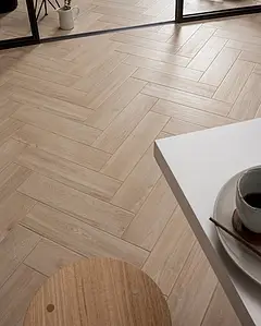 Grundflise, Glaseret porcelænsstentøj, 15x60 cm, Overflade mat