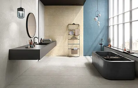 Azulejo base, Efecto piedra, Color gris, Gres porcelánico no esmaltado, 60x60 cm, Acabado antideslizante