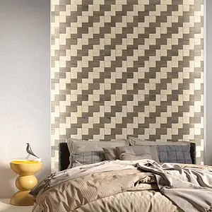 Mosaico, Efecto madera,piedra, Color multicolor, Gres porcelánico no esmaltado, 27.5x27.5 cm, Acabado antideslizante