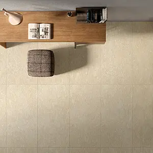 Azulejo base, Efecto piedra, Color beige, Gres porcelánico no esmaltado, 60x120 cm, Acabado antideslizante