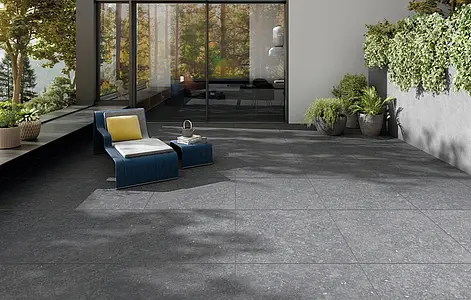 Azulejo base, Efecto piedra, Color gris, Gres porcelánico no esmaltado, 90x90 cm, Acabado antideslizante