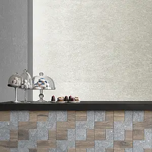 Azulejo base, Efecto piedra, Color gris, Gres porcelánico no esmaltado, 60x120 cm, Acabado antideslizante