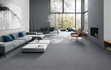 Azulejo base, Efecto piedra, Color gris, Gres porcelánico no esmaltado, 90x90 cm, Acabado antideslizante