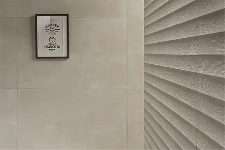 Background tile, Effect concrete, Color beige, Ceramics, 30x90 cm, Finish matte